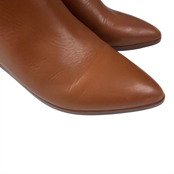 SIZE 5 Womens J.Crew Fallon Brown Leather Western Pointed Toes Factory Booties - Picture 4 of 10